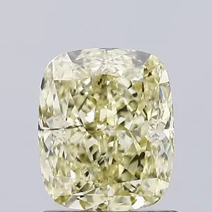 1.02ct CUSHION Fancy Yellow SI1 Coloured Lab diamond