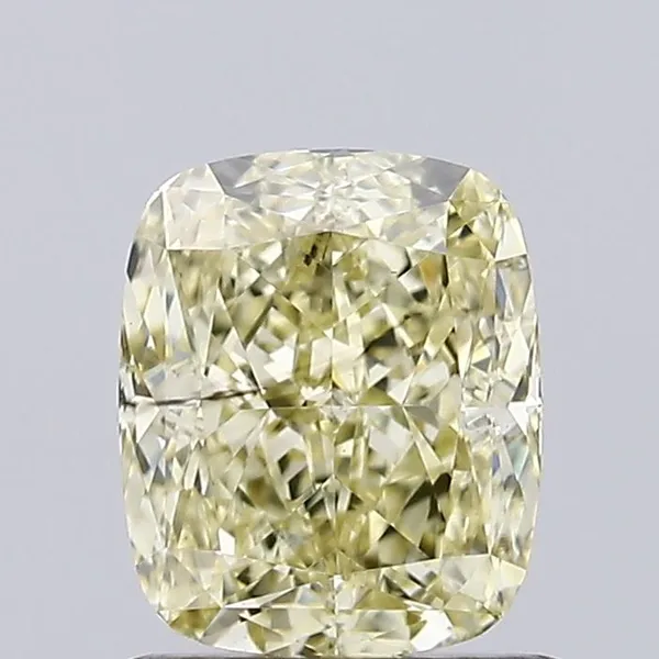1.02ct CUSHION Fancy Yellow SI1 Coloured Lab diamond