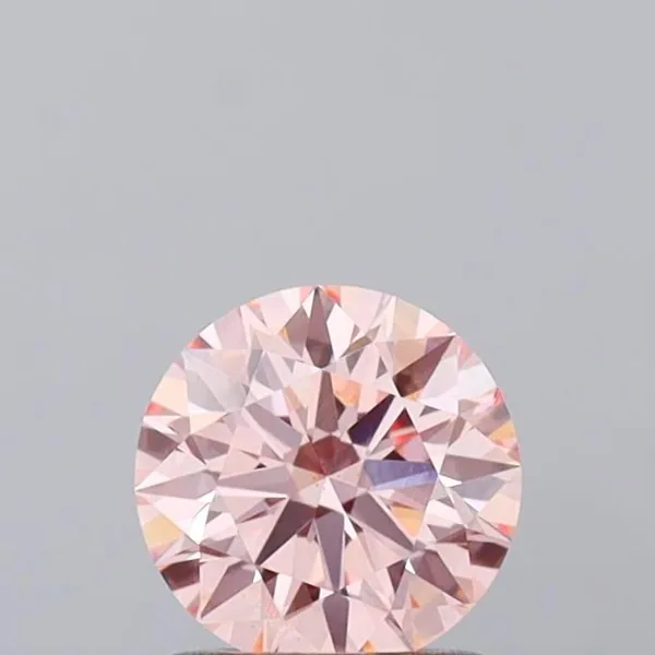 1.02ct ROUND Fancy Intense Pink VS2 Coloured Lab diamond