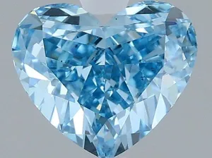 1.03ct HEART Fancy Vivid Blue VS1 Coloured Lab diamond