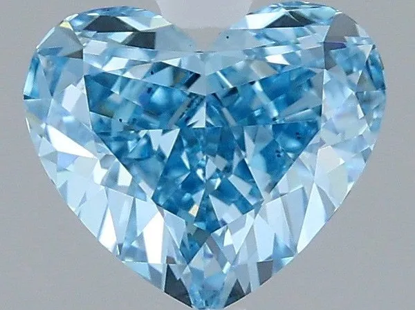 1.03ct HEART Fancy Vivid Blue VS1 Coloured Lab diamond