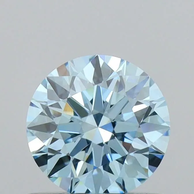 0.65ct ROUND Fancy Intense Blue VVS2 Coloured Lab diamond