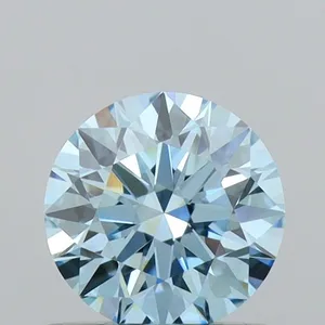 0.65ct ROUND Fancy Intense Blue VVS2 Coloured Lab diamond