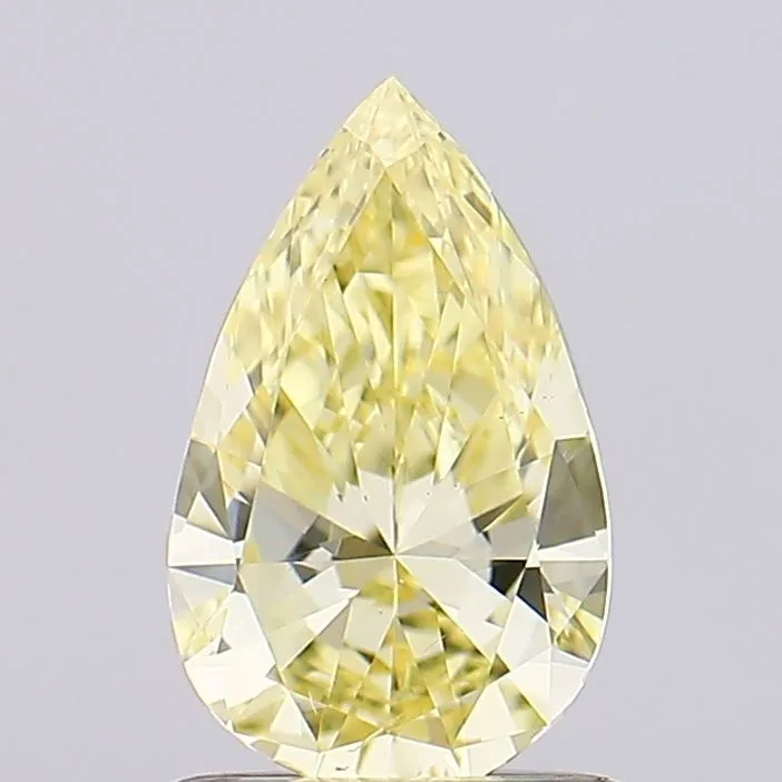 0.58ct PEAR Fancy Intense Yellow VS2 Coloured Lab diamond