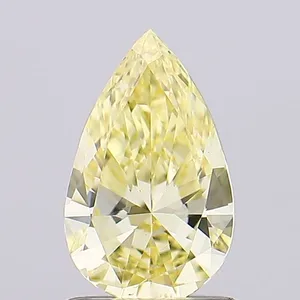 0.58ct PEAR Fancy Intense Yellow VS2 Coloured Lab diamond