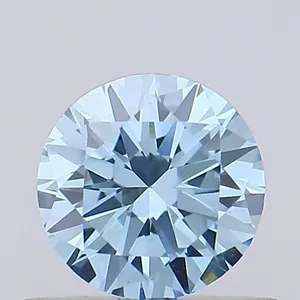 0.43ct ROUND Fancy Vivid Blue VVS2 Coloured Lab diamond
