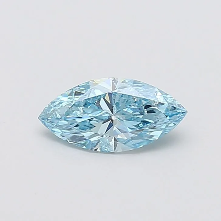 1.02ct MARQUISE Fancy Vivid Blue I1 Coloured Lab diamond
