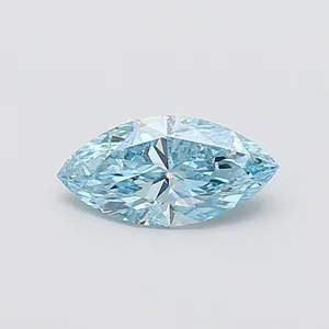 1.02ct MARQUISE Fancy Vivid Blue I1 Coloured Lab diamond