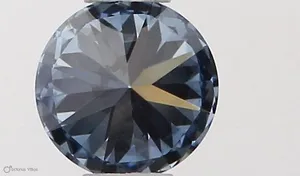 0.34ct ROUND Fancy Vivid Blue VS2 Coloured Lab diamond