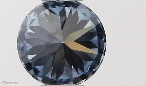 0.34ct ROUND Fancy Vivid Blue VS2 Coloured Lab diamond