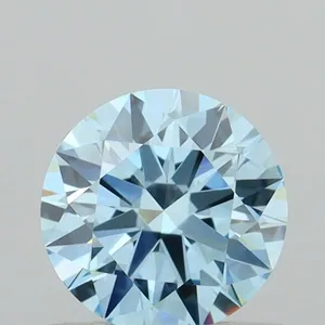 0.56ct ROUND Fancy Vivid Blue VVS2 Coloured Lab diamond