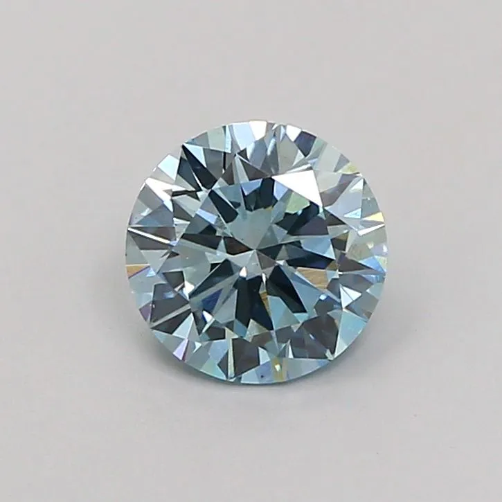 1.02ct ROUND Fancy Intense Blue VS1 Coloured Lab diamond