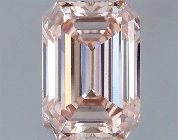 1.62ct EMERALD Fancy Intense Pink VS2 Coloured Lab diamond