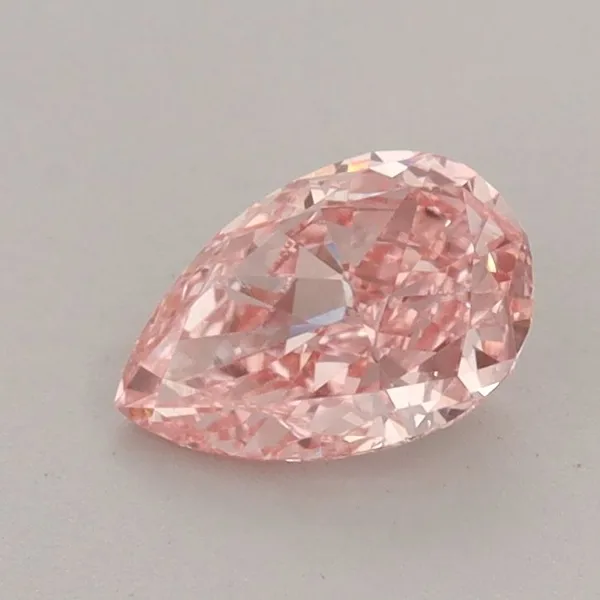 0.81ct PEAR Fancy Vivid Pink VS1 Coloured Lab diamond