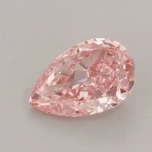 0.81ct PEAR Fancy Vivid Pink VS1 Coloured Lab diamond