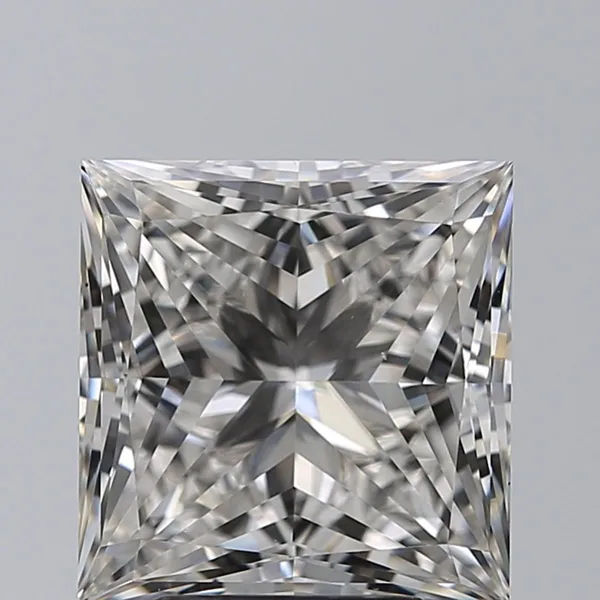 4.01ct PRINCESS Fancy Intense Greenish Blue VS1 Coloured Lab diamond