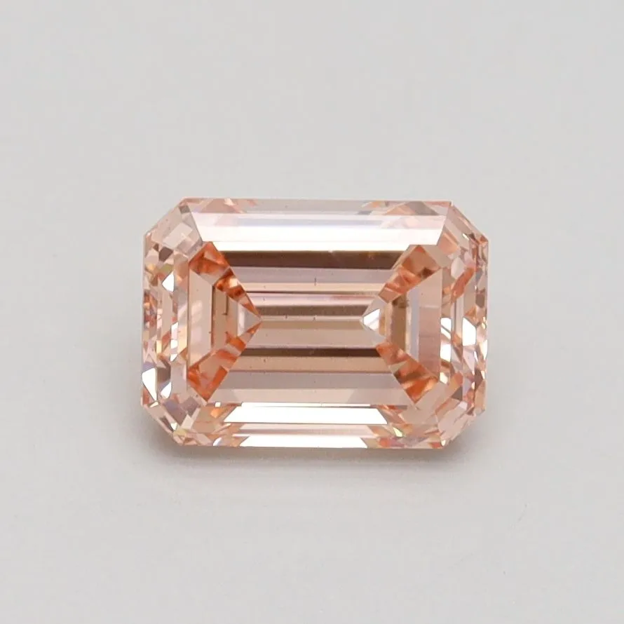 1.00ct EMERALD Fancy Intense Pink VS2 Coloured Lab diamond