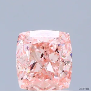 1ct CUSHION Fancy Intense Pink VS1 Coloured Lab diamond