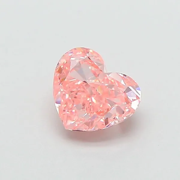 1.07ct HEART Fancy Vivid Pink VS1 Coloured Lab diamond
