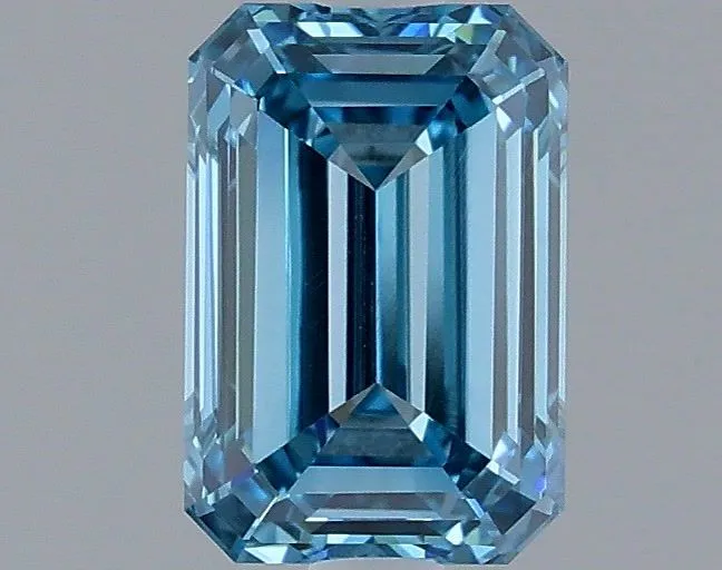 1.31ct EMERALD Fancy Vivid Blue VVS2 Coloured Lab diamond