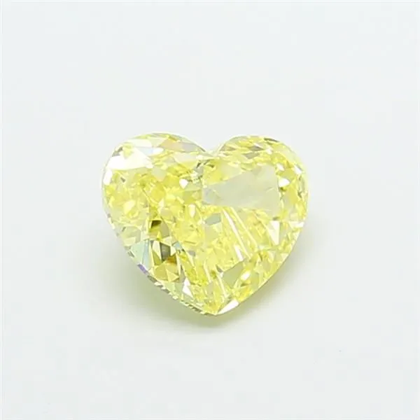 1.56ct HEART Fancy Intense Yellow VS2 Coloured Lab diamond