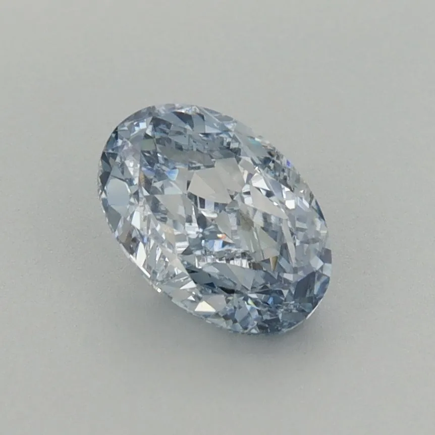 1.01ct OVAL Fancy Intense Blue VVS1 Coloured Lab diamond
