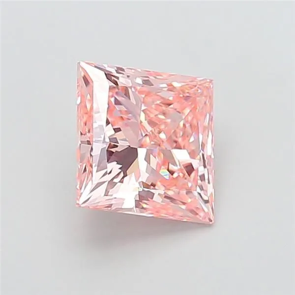 5.01ct PRINCESS Fancy Intense Pink VS1 Coloured Lab diamond