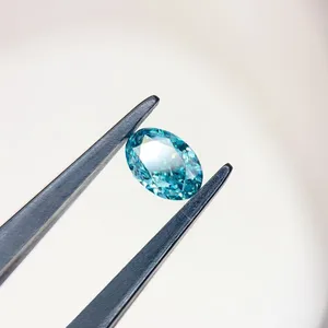 1.06ct OVAL Fancy Vivid Blue VVS2 Coloured Lab diamond