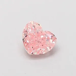 0.38ct HEART Fancy Intense Pink VS1 Coloured Lab diamond