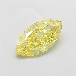 1.42ct MARQUISE Fancy Intense Yellow VVS2 Coloured Lab diamond