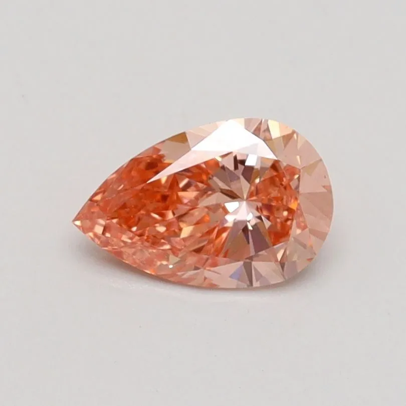 0.50ct PEAR Fancy Intense Pink VS1 Coloured Lab diamond