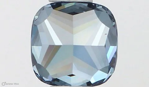 0.38ct CUSHION Fancy Vivid Blue VS2 Coloured Lab diamond