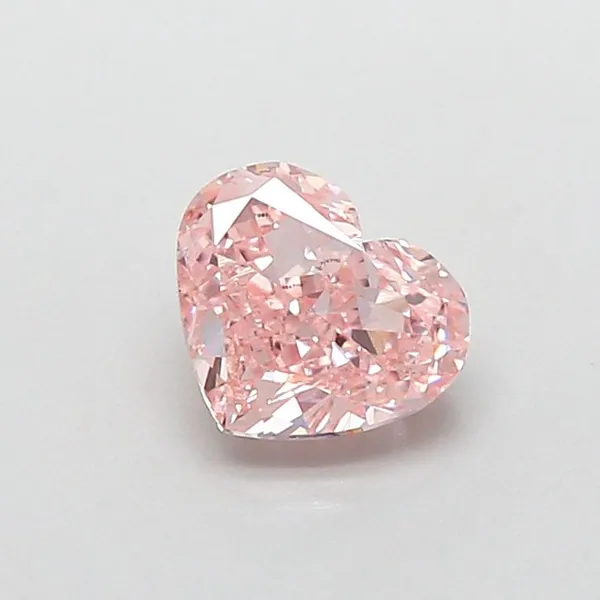 1.01ct HEART Fancy Intense Pink VS2 Coloured Lab diamond