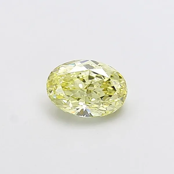 1.01ct OVAL Fancy Light Yellow SI1 Coloured Lab diamond