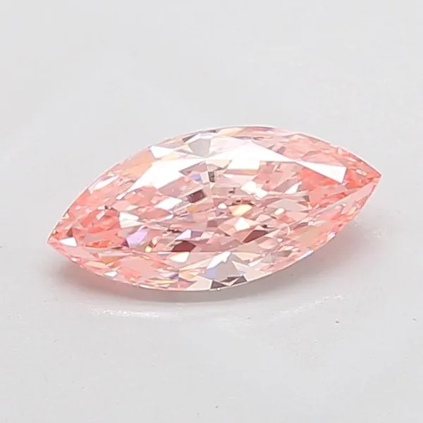 1.52ct MARQUISE Fancy Vivid Pink VS1 Coloured Lab diamond