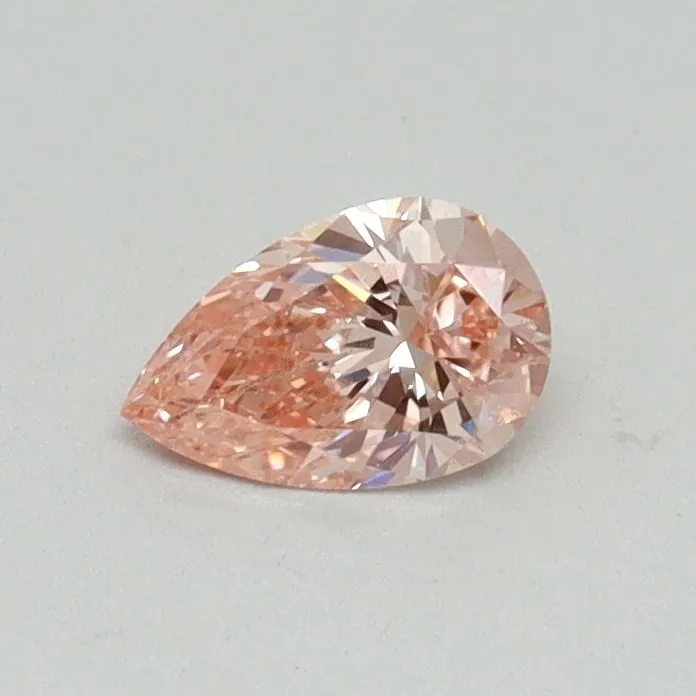 0.30ct PEAR Fancy Vivid Pink SI1 Coloured Lab diamond