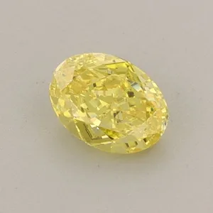 0.48ct OVAL Fancy Vivid Yellow VS1 Coloured Lab diamond