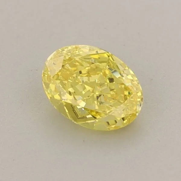 0.48ct OVAL Fancy Vivid Yellow VS1 Coloured Lab diamond