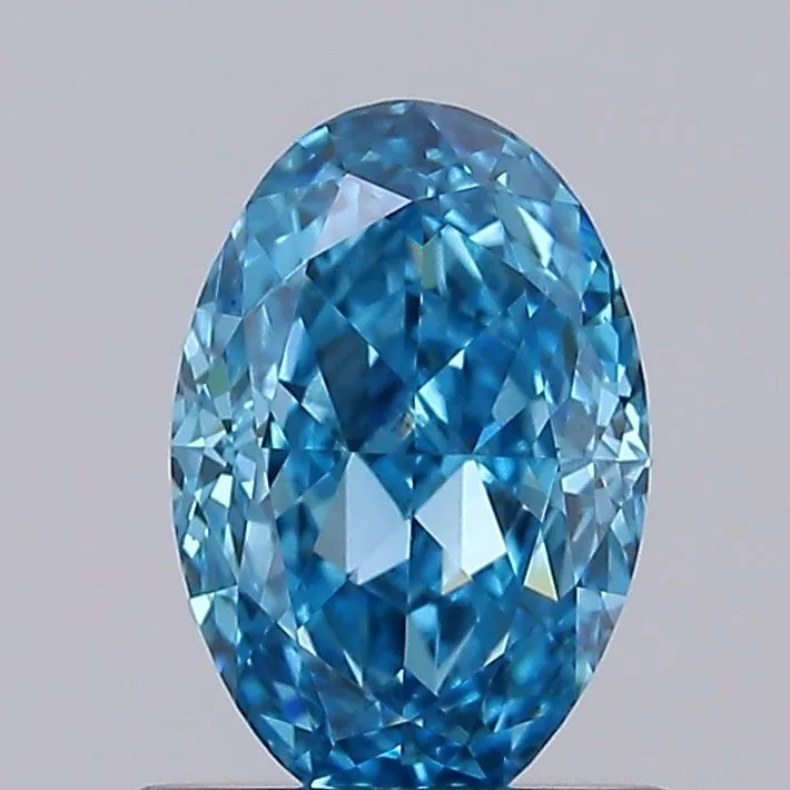 1.02ct OVAL Fancy Vivid Blue VS1 Coloured Lab diamond