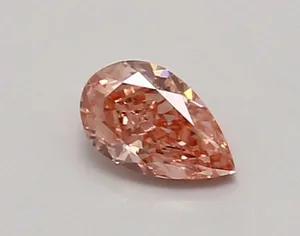 0.5ct PEAR Fancy Vivid Pink VVS1 Coloured Lab diamond