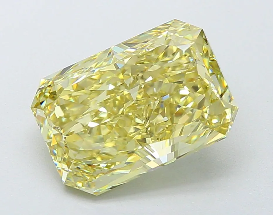 20.05ct PRINCESS Fancy Vivid Yellow VVS2 Coloured Lab diamond