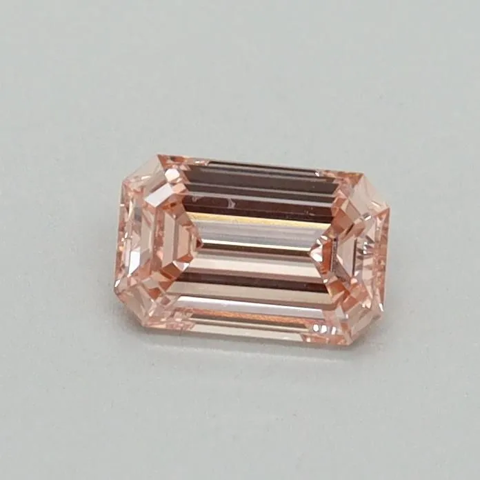 0.36ct EMERALD Fancy Intense Pink VS1 Coloured Lab diamond