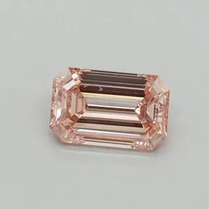 0.36ct EMERALD Fancy Intense Pink VS1 Coloured Lab diamond