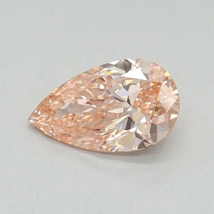 0.41ct PEAR Fancy Vivid Pink VVS2 Coloured Lab diamond