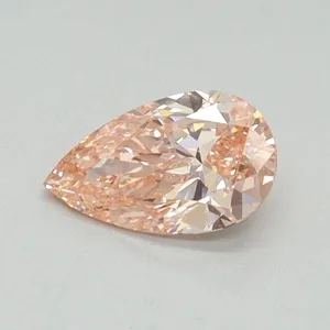 0.41ct PEAR Fancy Vivid Pink VVS2 Coloured Lab diamond