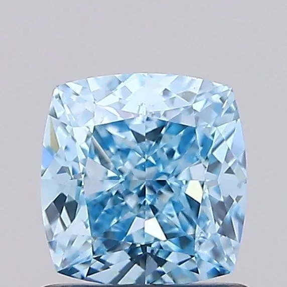1.10ct CUSHION Fancy Vivid Blue VVS2 Coloured Lab diamond