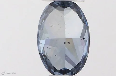 0.35ct OVAL Fancy Vivid Blue SI2 Coloured Lab diamond