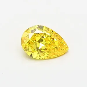 0.41ct PEAR Fancy Vivid Yellow VVS1 Coloured Lab diamond
