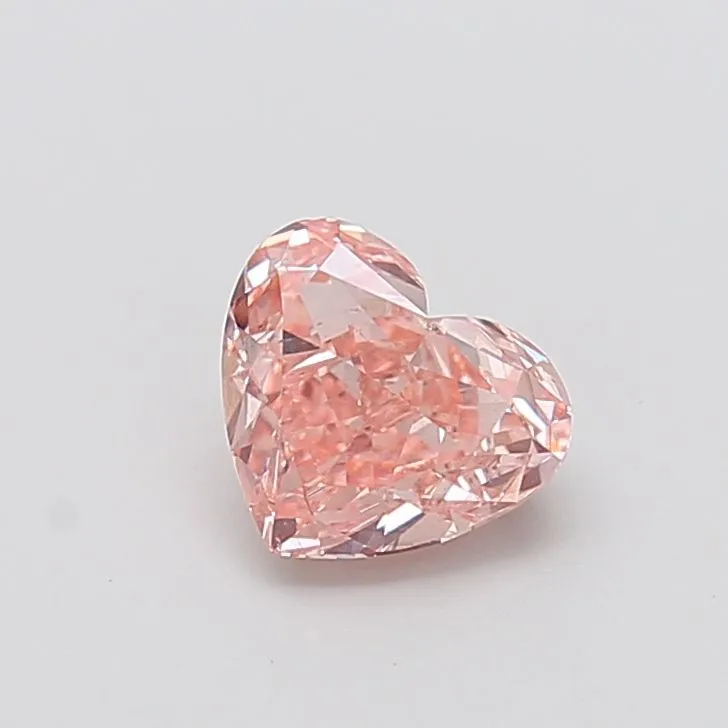 1.78ct HEART Fancy Vivid Brownish Pink VS2 Coloured Lab diamond