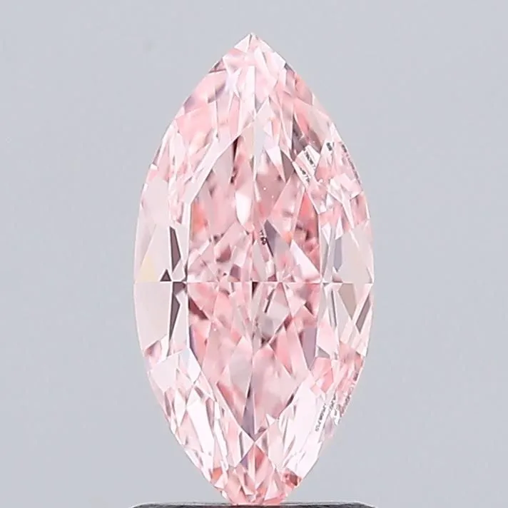 1.00ct MARQUISE Fancy Vivid Pink VVS2 Coloured Lab diamond
